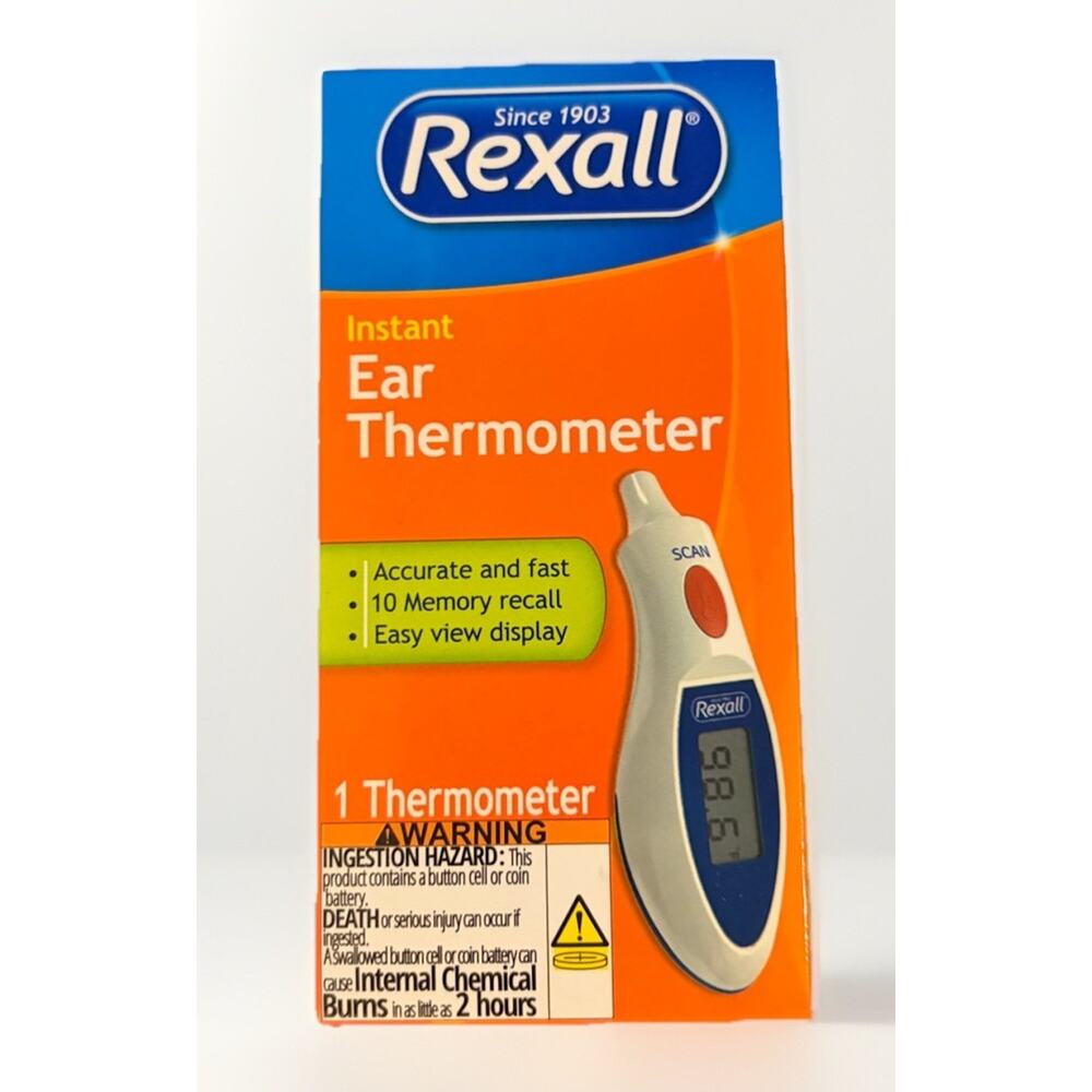 Rexall Instant Ear Thermometer Digital Infrared Baby Adult Fever Reader New